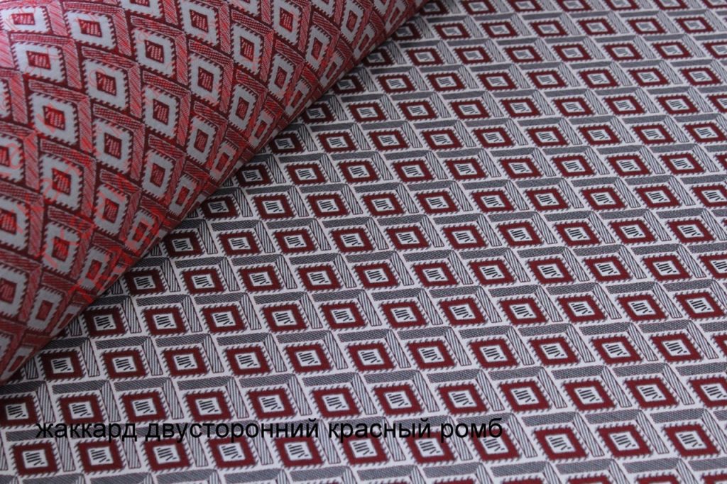 жаккард двусторонний красный ромб жаккард двусторонний красный ромб